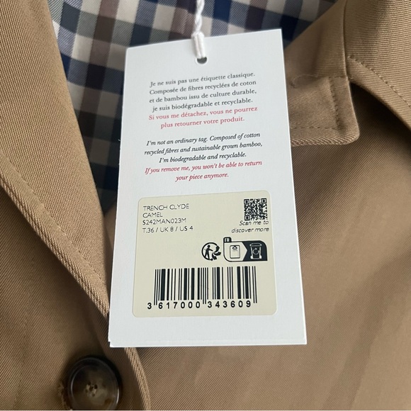 Sezane Clyde Coat in Camel (Size EU 36) - Picture 3 of 7